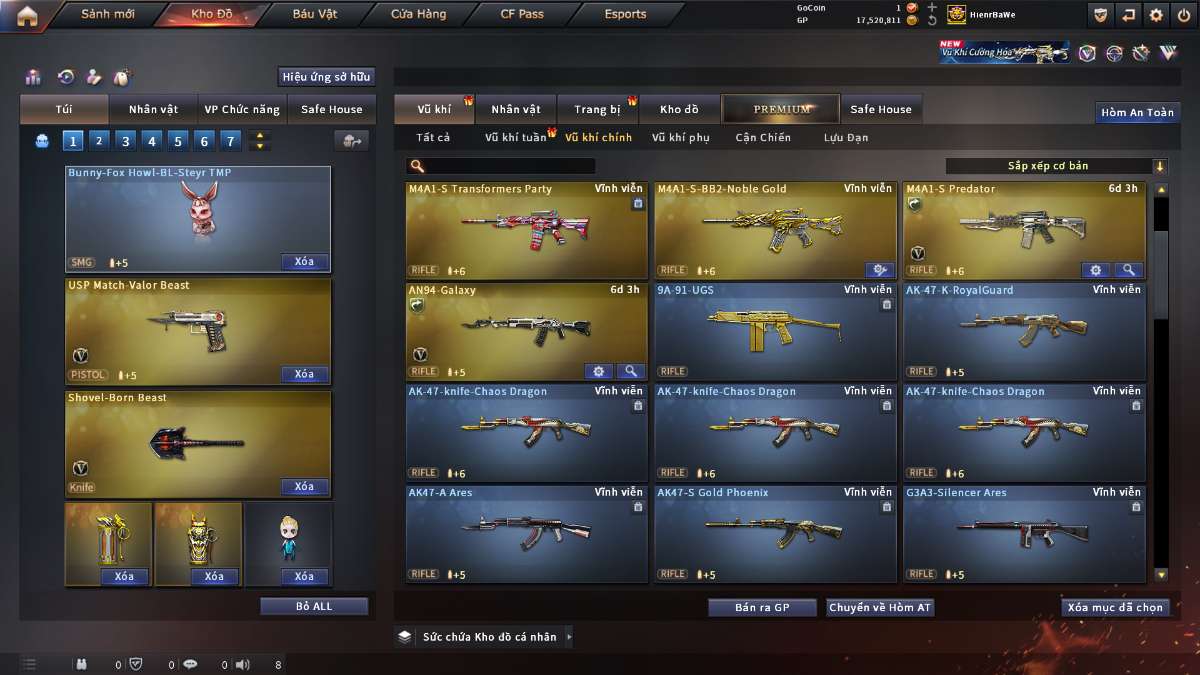 shop acc cf uy tin gia re